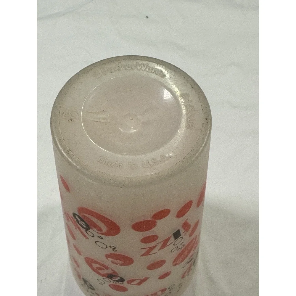 Vintage Coca-Cola Fizz Pop‎ Frosted Plastic Tumbler Cup Made In U.S.A.